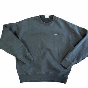 Nike Solo Swoosh Fleece Crewneck Sweatshirt Black